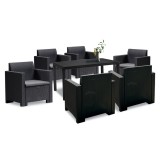 Cumpara ieftin Set mobilier de grădină Nero IV cu 6 locuri, grafit