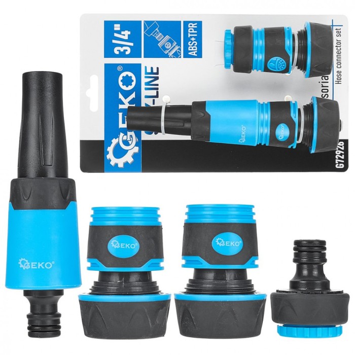Set conectori pentru furtun Sky-Line 3 / 4&quot;, 4 bucati, Geko G72926