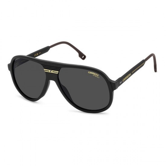Ochelari de soare unisex Carrera cu rama neagra din plastic si lentila neagra 07/S I46/IR 59