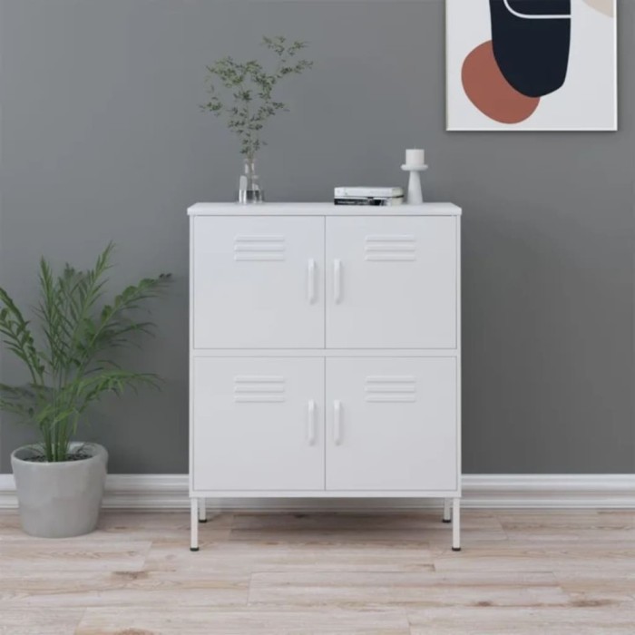 Gossi dulap de depozitare, alb, 80x35x101,5 cm, otel