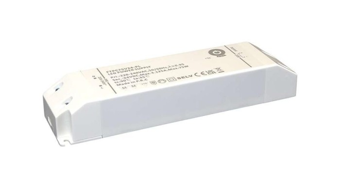 T&aacute;pegys&eacute;g POS FTPC75V24-PL, POS LED meghajt&oacute; 24V/3.12A CV, műanyag dobozban