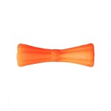 Jucarie din cauciuc eco pentru caini, forma de Gantera, 8 cm, portocaliu