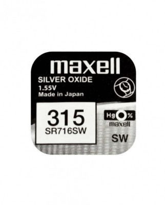 Baterie ceas Maxell SR716SW V315 1.55V oxid de argint 1buc foto