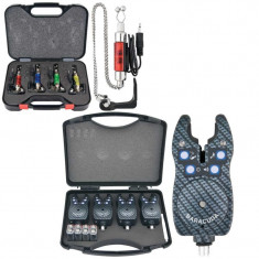 Set 4 swinger (hangere) cu iluminare + 4 avertizori TLI10 Baracuda + valigete