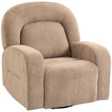 HOMCOM Fotoliu relax, fotoliu rotativ 360&deg; cu funcție de legănare și reclinare, catifea ultra-moale, șezut lat, Khaki | Aosom Romania