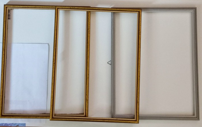 Lot 3 bucati rame din lemn cu dimensiune la interior 30x40 cm