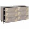 Bufet 2 buc. 60 x 33 x 75 cm Lemn de mango solid Gri - 2
