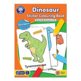 Carte de colorat cu activitati in limba engleza si abtibilduri Dinozaur DINOSAUR, orchard toys