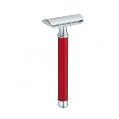 Aparat de ras Classic Safety Razor Techstar? SR6, Aliaj de Zinc, Cu Lame De Rezerva, Reutilizabil, Ecologic, Argintiu foto