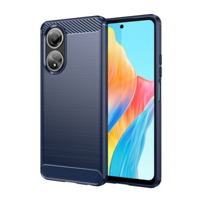 Husa pentru Oppo A58 4G - Techsuit Carbon Silicone - Blue foto