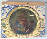 "Proorocul David" fragment de catapeteasma Moldova secolul 18