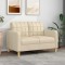 vidaXL Canapea cu 2 locuri, crem, 120 cm, material textil 359085