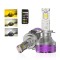 Set 2 Becuri Auto H7 LED CSP 160W 3000K 4300K 6500K Galben-Alb Reglabil Din Aplicatie, 16000LM Canbus, Fara Eroare de Bec Ars, cu Ventilator pentru Ra