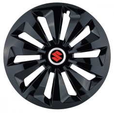 Set 4 capace roti Fox negru R15 pentru gama auto Suzuki