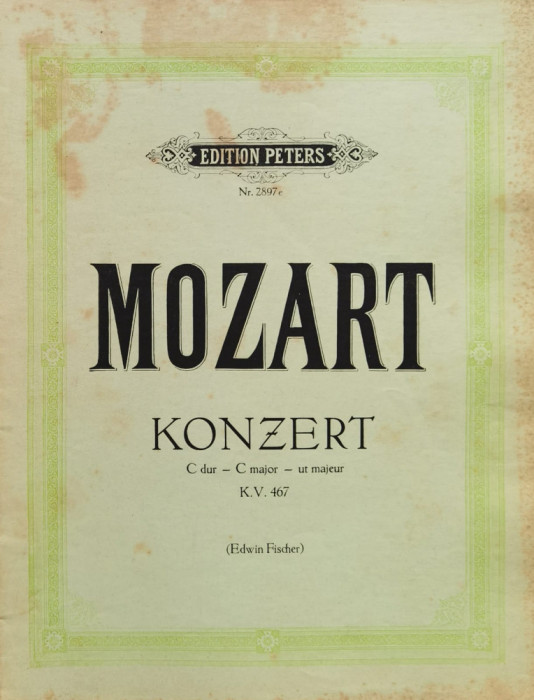 Carte Muzica Mozart Konzert Nr. 2897 E - Mozart ,561268