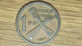 Katanga - moneda de colectie exotica - 1 franc 1961 bronz - moneda africana mai greu de gasit, stare buna