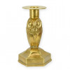 Sfesnic Art Deco cu o bufnita din bronz BB-125, Sfesnice