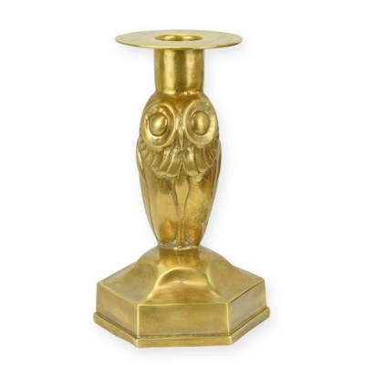 Sfesnic Art Deco cu o bufnita din bronz BB-125 foto