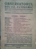 Observatorul social-economic. Revista trimestriala de studii si anchete social-economice (1931)