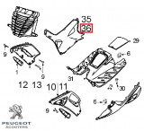 Cumpara ieftin Carena laterala dreapta podea originala Peugeot Speedfight - Speedfight 2 - Speedfight - WRC - X-Race - X-Team 2T 50-100cc (alba)