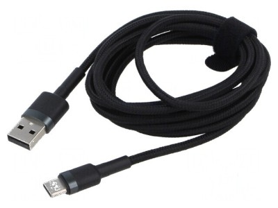 Cablu USB 2.0 A la C 2m 2A Negru foto