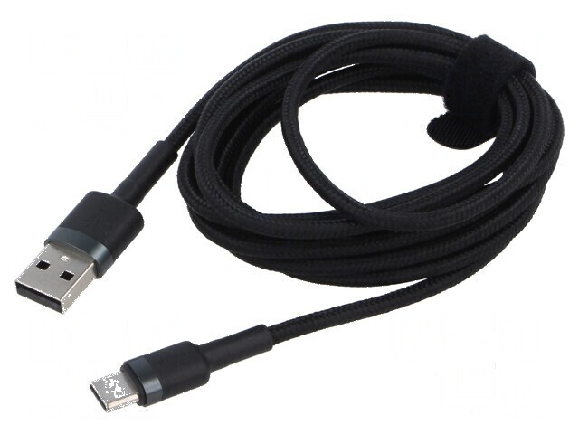 Cablu USB 2.0 A la C 2m 2A Negru