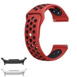 Curea silicon compatibila Samsung Galaxy Watch9 40mm, Rosu/Negru