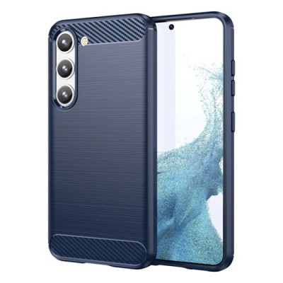 Husa pentru Samsung Galaxy S22 5G - Techsuit Carbon Silicone - Blue foto