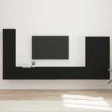 Cumpara ieftin Set Dulap pentru Televizor Montat pe Perete 6 buc. Negru