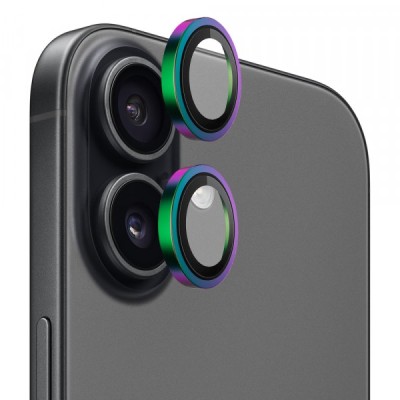 Folie de protectie Camera Spate Blueo Metal Frame pentru Apple iPhone 17, Sticla Securizata, Multicolor foto
