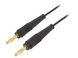 Cablu de măsurare neizolat 60VDC 30VAC 19A 1,5m negru