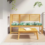 Cumpara ieftin Set 4 pernă pentru palet, model de frunze, 40 x 40 x 8 cm, din țesătură Oxford