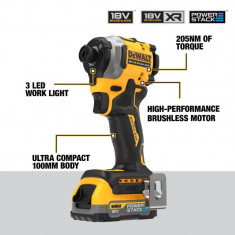 Masina compacta cu impact cu 2 acumulatori 18V 1.7 XR - DeWalt DCF850E2T