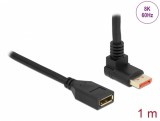 Cablu prelungitor Displayport 8K60Hz/4K240Hz HDR unghi sus/drept T-M 1m, Delock 87080