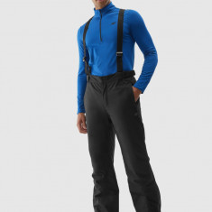 Pantaloni de schi cu bretele membrana 5000 pentru bărbați - negri
