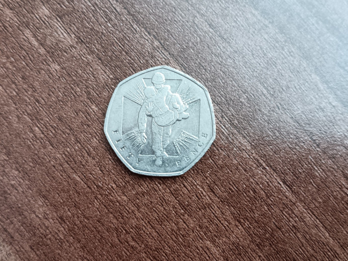 M3 C50 - Moneda foarte veche - Anglia - fifty pence omagiala - 2006