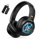 Cumpara ieftin Casti Gaming Wireless, Bluetooth 5.4, Over-Ear, Surround Sound, LED, Reducere Zgomot, Control Volum, PC, PS4, PS5, Xbox, Negru