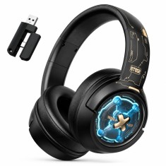 Casti Gaming Wireless, Bluetooth 5.4, Over-Ear, Surround Sound, LED, Reducere Zgomot, Control Volum, PC, PS4, PS5, Xbox, Negru