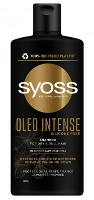 Sampon Syoss Oleo Intense, cu amestec de uleiuri japoneze pentru par tern si uscat, formula vegana, 440 ml foto