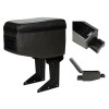 Cotiera Auto Universala Neagra Rabatabila cu Suport Ajustabil &amp; Compartiment Depozitare. Dimensiuni: 29x13cm