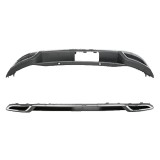 Spoiler bara spate VW Golf 7 (5k), 2017-, Hatchback, Spate, cromat/negru, Aftermarket
