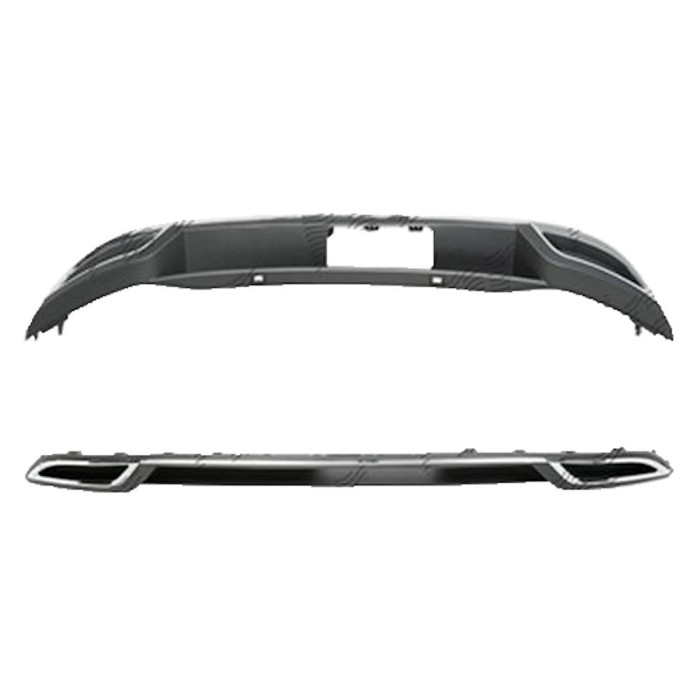 Spoiler bara spate VW Golf 7 (5k), 2017-, Hatchback, Spate, cromat/negru, Aftermarket