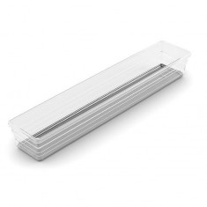 Organizator Curver SISTEMO 5, transparent/gri, 7,5x37,5x5 cm, pentru sertar