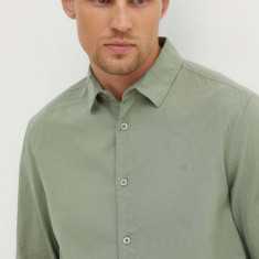 Pepe Jeans camasa din bumbac MARCEL barbati, culoarea verde, cu guler clasic, regular, PM308566