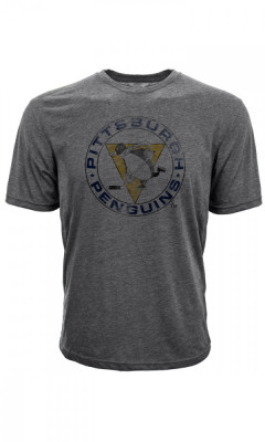 Pittsburgh Penguins tricou de bărbați grey Retro Tee - XL foto