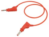 Cablu de masurare ST&Auml;UBLI 19A Mufa banana 4mm Rosu 0.5m Silicon EN 61010 CAT II 600V