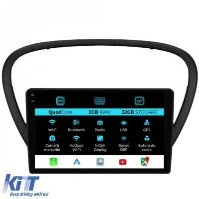 Navigatie Dedicata Peugeot 607 (2004-2011), 9Inch, 2Gb Ram, 32Gb Stocare, Carplay Performance AutoTuning foto