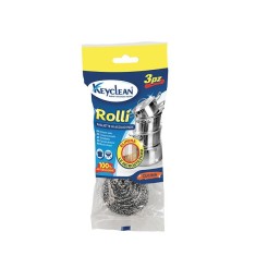 Set de 3 bureți abrazivi din oțel ROLLI