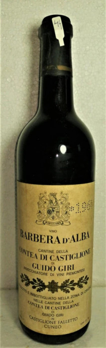 44 vin rosu BARBERA, CANTINE CONTEA DI CASTIGLIONE, recoltare 1964 cl 72 gr 13