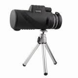 Monocular cu trepied mic și husă, focalizare cu rotiță